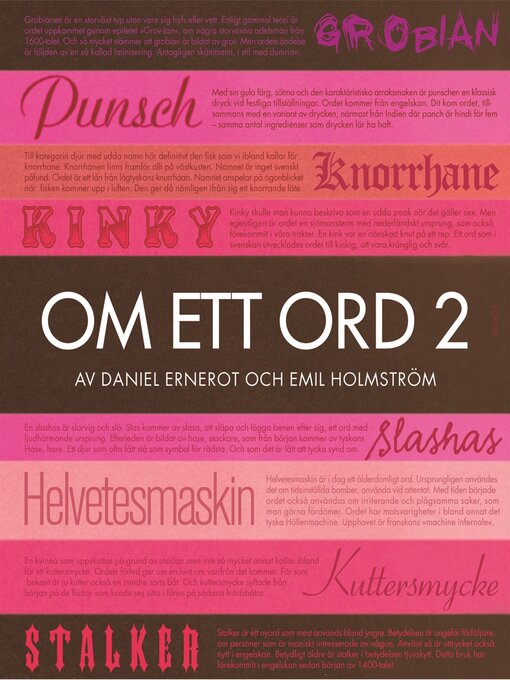 Titeldetaljer för Om ett ord 2 av Daniel Ernerot - Tillgänglig